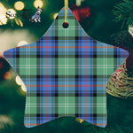 Sutherland Old Ancient Tartan Ornament Star Ornament, Christmas Star Decorations, ceramic ornament, Plaid Star Ceramic Ornament, Christmas Ornament Decorations Gift