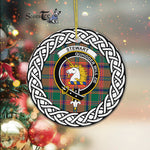 Stewart (Of Appin) Tartan Ornament,  ceramic ornament, personalized christmas ornaments, christmas tree ornaments, christmas door decorations, Plaid Ornament, Tartan Ceramic Ornament