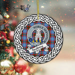 Spalding Tartan Ornament,  ceramic ornament, personalized christmas ornaments, christmas tree ornaments, christmas door decorations, Plaid Ornament, Tartan Ceramic Ornament
