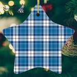 Strathclyde District Tartan Ornament Star Ornament, Christmas Star Decorations, ceramic ornament, Plaid Star Ceramic Ornament, Christmas Ornament Decorations Gift