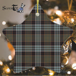 Stewart Old Weathered Tartan Ornament Star Ornament, Christmas Star Decorations, ceramic ornament, Plaid Star Ceramic Ornament, Christmas Ornament Decorations Gift