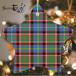 Stirling Tartan Ornament Star Ornament, Christmas Star Decorations, ceramic ornament, Plaid Star Ceramic Ornament, Christmas Ornament Decorations Gift