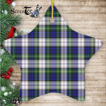 Gordon Dress Modern Tartan Ornament Star Ornament, Christmas Star Decorations, ceramic ornament, Plaid Star Ceramic Ornament, Christmas Ornament Decorations Gift