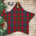 Sinclair Tartan Ornament Star Ornament, Christmas Star Decorations, ceramic ornament, Plaid Star Ceramic Ornament, Christmas Ornament Decorations Gift