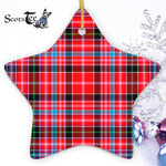 Straiton Tartan Ornament Star Ornament, Christmas Star Decorations, ceramic ornament, Plaid Star Ceramic Ornament, Christmas Ornament Decorations Gift