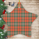 Scott Ancient Tartan Ornament Star Ornament, Christmas Star Decorations, ceramic ornament, Plaid Star Ceramic Ornament, Christmas Ornament Decorations Gift