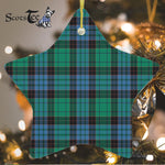 Stewart Old Ancient Tartan Ornament Star Ornament, Christmas Star Decorations, ceramic ornament, Plaid Star Ceramic Ornament, Christmas Ornament Decorations Gift