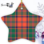 Stewart Of Appin Ancient Tartan Ornament Star Ornament, Christmas Star Decorations, ceramic ornament, Plaid Star Ceramic Ornament, Christmas Ornament Decorations Gift