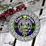 Scotstee Shop - Watson Clan Tartan Crest Badge Plaid Ornament Gift. Christmas Tree Ornament Tartan Ornament Great Christmas Ornaments Gift