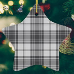 Glen Grey Tartan Ornament Star Ornament, Christmas Star Decorations, ceramic ornament, Plaid Star Ceramic Ornament, Christmas Ornament Decorations Gift