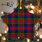 Tennant Tartan Ornament Star Ornament, Christmas Star Decorations, ceramic ornament, Plaid Star Ceramic Ornament, Christmas Ornament Decorations Gift