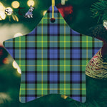 Gordon Old Ancient Tartan Ornament Star Ornament, Christmas Star Decorations, ceramic ornament, Plaid Star Ceramic Ornament, Christmas Ornament Decorations Gift