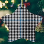 Gladstone Tartan Ornament Star Ornament, Christmas Star Decorations, ceramic ornament, Plaid Star Ceramic Ornament, Christmas Ornament Decorations Gift