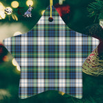 Gordon Dress Ancient Tartan Ornament Star Ornament, Christmas Star Decorations, ceramic ornament, Plaid Star Ceramic Ornament, Christmas Ornament Decorations Gift