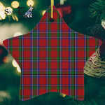 Sinclair Tartan Ornament Star Ornament, Christmas Star Decorations, ceramic ornament, Plaid Star Ceramic Ornament, Christmas Ornament Decorations Gift