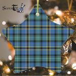 Weir Ancient Tartan Ornament Star Ornament, Christmas Star Decorations, ceramic ornament, Plaid Star Ceramic Ornament, Christmas Ornament Decorations Gift