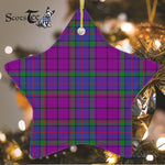 Wardlaw Tartan Ornament Star Ornament, Christmas Star Decorations, ceramic ornament, Plaid Star Ceramic Ornament, Christmas Ornament Decorations Gift