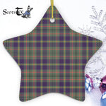 Taylor Weathered Tartan Ornament Star Ornament, Christmas Star Decorations, ceramic ornament, Plaid Star Ceramic Ornament, Christmas Ornament Decorations Gift
