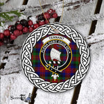Tennant Tartan Ornament,  ceramic ornament, personalized christmas ornaments, christmas tree ornaments, christmas door decorations, Plaid Ornament, Tartan Ceramic Ornament