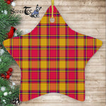 Scrymgeour Tartan Ornament Star Ornament, Christmas Star Decorations, ceramic ornament, Plaid Star Ceramic Ornament, Christmas Ornament Decorations Gift