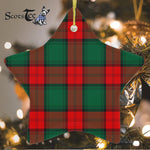 Stewart Atholl Modern Tartan Ornament Star Ornament, Christmas Star Decorations, ceramic ornament, Plaid Star Ceramic Ornament, Christmas Ornament Decorations Gift
