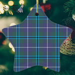 Glen Modern Tartan Ornament Star Ornament, Christmas Star Decorations, ceramic ornament, Plaid Star Ceramic Ornament, Christmas Ornament Decorations Gift
