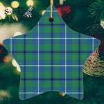 Glen Ancient Tartan Ornament Star Ornament, Christmas Star Decorations, ceramic ornament, Plaid Star Ceramic Ornament, Christmas Ornament Decorations Gift