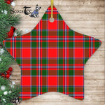 Spens Tartan Ornament Star Ornament, Christmas Star Decorations, ceramic ornament, Plaid Star Ceramic Ornament, Christmas Ornament Decorations Gift