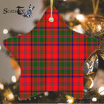 Stewart of Appin Modern Tartan Ornament Star Ornament, Christmas Star Decorations, ceramic ornament, Plaid Star Ceramic Ornament, Christmas Ornament Decorations Gift