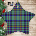 Stevenson Tartan Ornament Star Ornament, Christmas Star Decorations, ceramic ornament, Plaid Star Ceramic Ornament, Christmas Ornament Decorations Gift
