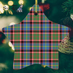 Glass Tartan Ornament Star Ornament, Christmas Star Decorations, ceramic ornament, Plaid Star Ceramic Ornament, Christmas Ornament Decorations Gift