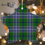 Wishart Hunting Tartan Ornament Star Ornament, Christmas Star Decorations, ceramic ornament, Plaid Star Ceramic Ornament, Christmas Ornament Decorations Gift