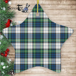 Gordon Dress Ancient Tartan Ornament Star Ornament, Christmas Star Decorations, ceramic ornament, Plaid Star Ceramic Ornament, Christmas Ornament Decorations Gift