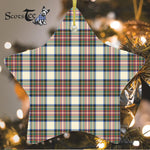 Stewart Dress Ancient Tartan Ornament Star Ornament, Christmas Star Decorations, ceramic ornament, Plaid Star Ceramic Ornament, Christmas Ornament Decorations Gift