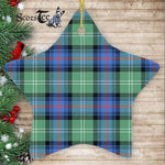Sutherland Old Ancient Tartan Ornament Star Ornament, Christmas Star Decorations, ceramic ornament, Plaid Star Ceramic Ornament, Christmas Ornament Decorations Gift
