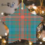 Wilson Ancient Tartan Ornament Star Ornament, Christmas Star Decorations, ceramic ornament, Plaid Star Ceramic Ornament, Christmas Ornament Decorations Gift