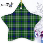 Spottiswood Tartan Ornament Star Ornament, Christmas Star Decorations, ceramic ornament, Plaid Star Ceramic Ornament, Christmas Ornament Decorations Gift