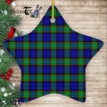 Sempill Tartan Ornament Star Ornament, Christmas Star Decorations, ceramic ornament, Plaid Star Ceramic Ornament, Christmas Ornament Decorations Gift