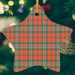 Scott Ancient Tartan Ornament Star Ornament, Christmas Star Decorations, ceramic ornament, Plaid Star Ceramic Ornament, Christmas Ornament Decorations Gift