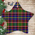 Glas Tartan Ornament Star Ornament, Christmas Star Decorations, ceramic ornament, Plaid Star Ceramic Ornament, Christmas Ornament Decorations Gift