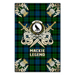 Scotstee Shop - Scotstee Shop MacKie Clan Crest Golf Courage Gold Thistle Tartan Garden Flag
