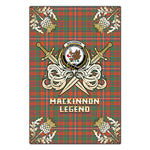 Scotstee Shop - Scotstee Shop MacKinnon Ancient Clan Crest Golf Courage Gold Thistle Tartan Garden Flag