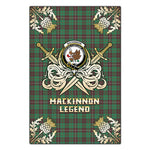 Scotstee Shop - Scotstee Shop MacKinnon Hunting Ancient Clan Crest Golf Courage Gold Thistle Tartan Garden Flag