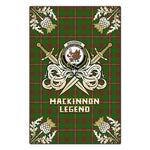 Scotstee Shop - Scotstee Shop MacKinnon Hunting Modern Clan Crest Golf Courage Gold Thistle Tartan Garden Flag