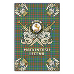 Scotstee Shop - Scotstee Shop MacKintosh Hunting Ancient Clan Crest Golf Courage Gold Thistle Tartan Garden Flag