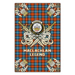 Scotstee Shop - Scotstee Shop MacLachlan Ancient Clan Crest Golf Courage Gold Thistle Tartan Garden Flag