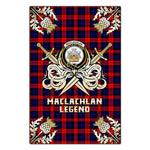Scotstee Shop - Scotstee Shop MacLachlan Modern Clan Crest Golf Courage Gold Thistle Tartan Garden Flag