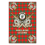Scotstee Shop - Scotstee Shop MacLaine of Loch Buie Clan Crest Golf Courage Gold Thistle Tartan Garden Flag