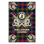 Scotstee Shop - Scotstee Shop MacLennan Clan Crest Golf Courage Gold Thistle Tartan Garden Flag