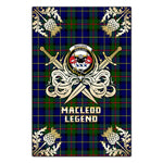 Scotstee Shop - Scotstee Shop MacLeod of Harris Modern Clan Crest Golf Courage Gold Thistle Tartan Garden Flag